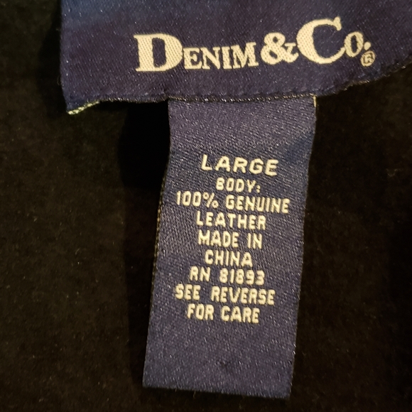 Denim & Co black suede button down jacket - Picture 3 of 5